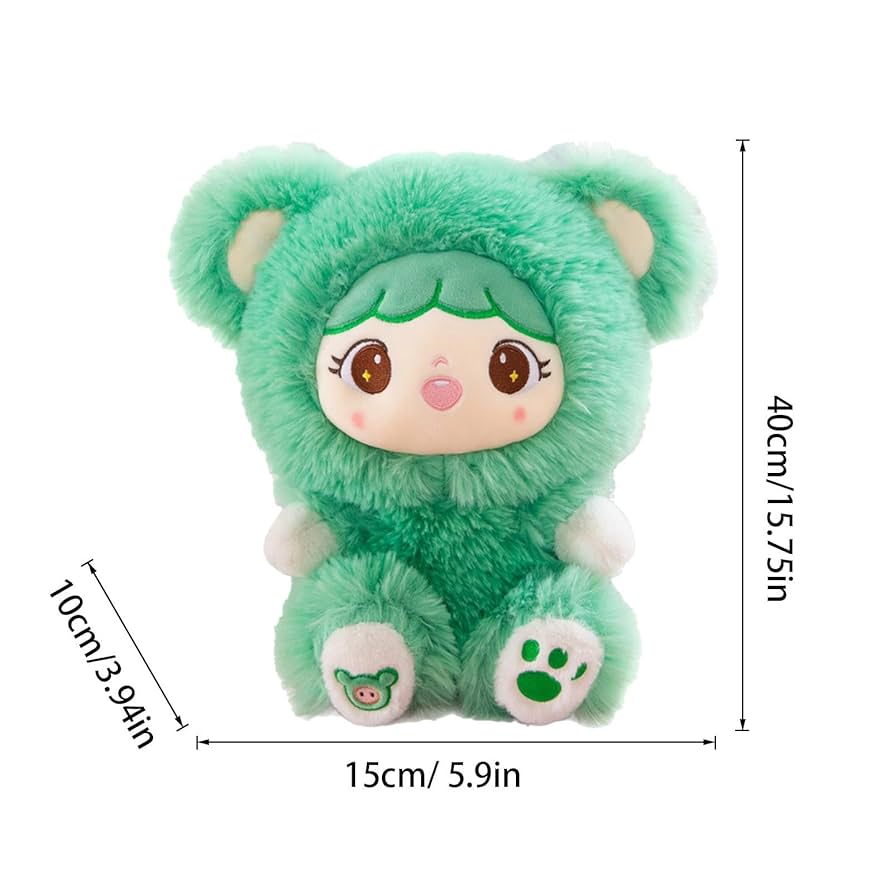 淡い緑色のクマ型ぬいぐるみ Amazon.co.jp: 緑のぬいぐるみ、緑のクマ - 15.75 インチの緑の